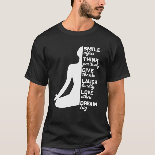 T-shirt Méditation Yoga Zen Citation Pour Yoga Mindfult (Devant)
