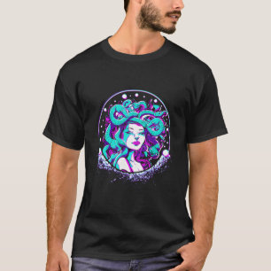 T-shirt Medusa Et Médusa Vaporwave Avec Mythologie Grecque