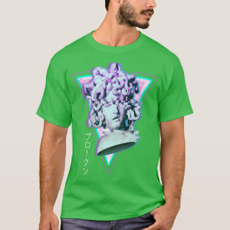 T-shirt Medusa Glitch Synthwave 90s esthétique