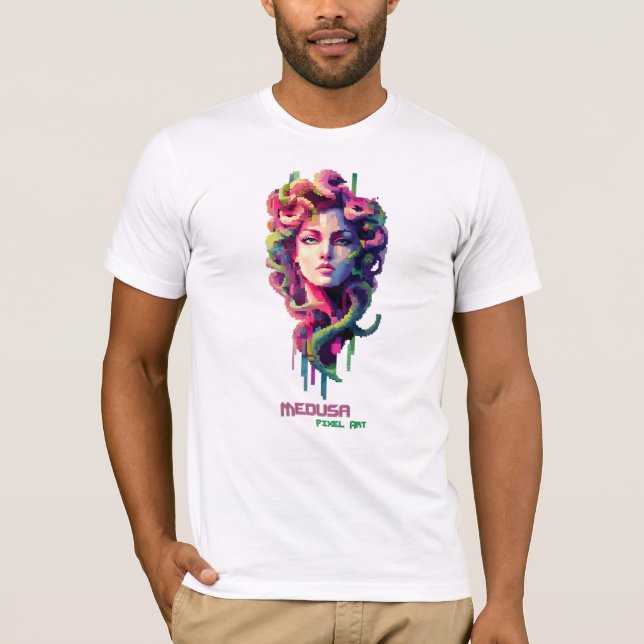 T-shirt Medusa Pixel Art (Devant)