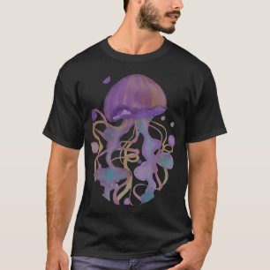 T-shirt Méduse aquarelle violette