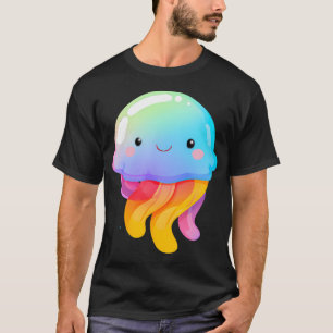 T-shirt Méduse Arc-en-Ciel Kawaii