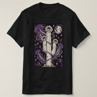 T-shirt méduse cactus cosmique