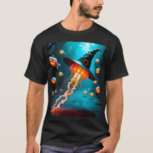 T-shirt Méduse Sorcière et Poisson Citrouille