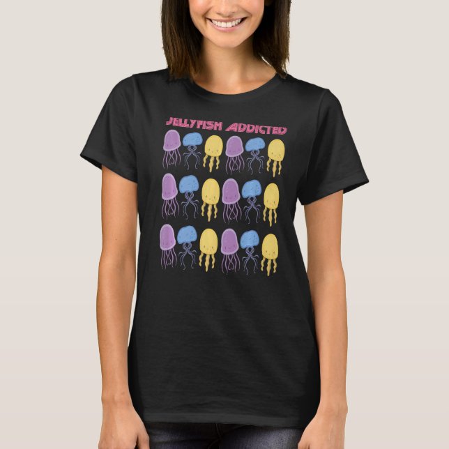 T-shirt Méduses Addictives Poissons Murs Mer Vie sous-mari (Devant)