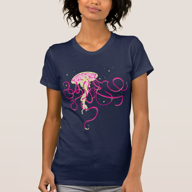T-shirt Méduses - customisées (Devant)