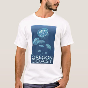 T-shirt Méduses de côte de l'Orégon