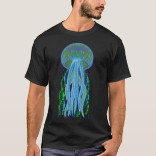 T-shirt Méduses en bleu