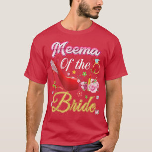 T-shirt Meema De La Mariée Joyeux Mariage Flower Chaussure