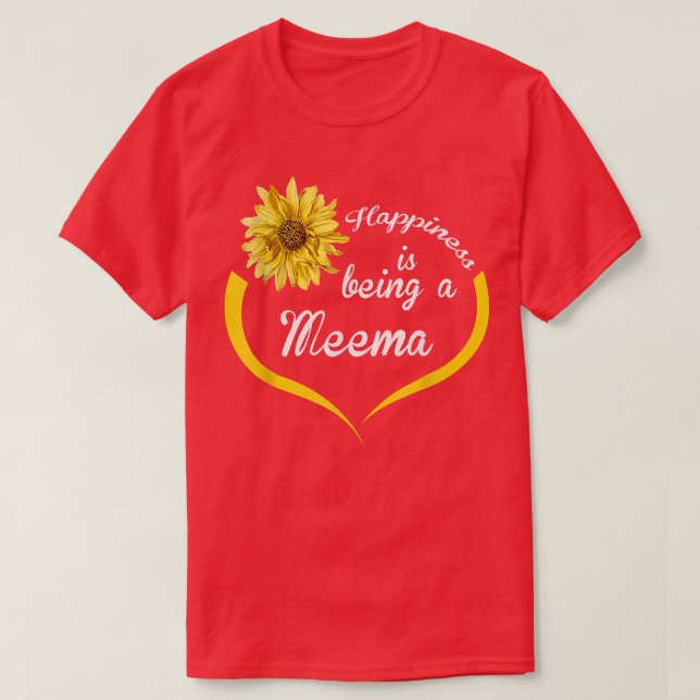 T-shirt Meema Le Bonheur Cadeau Est Être Un Meema  (Design devant)