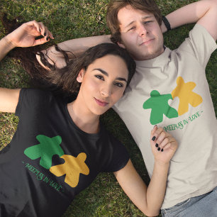 T-shirt Meepes en Amour, Chemise Femme Verte & Jaune