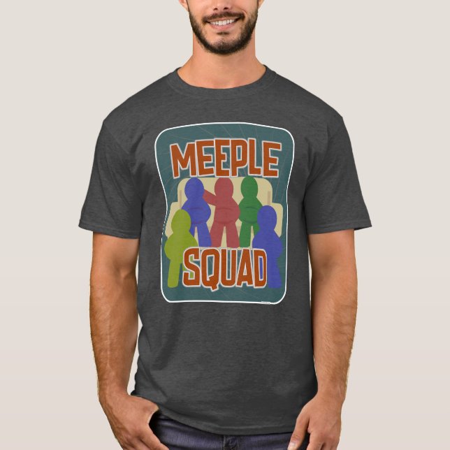 T-shirt Meeple Squad Amusant Boardgame Night Slogan (Devant)