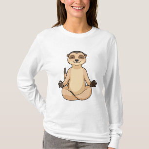 T-shirt Meerkat à la méditation de Yoga