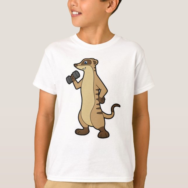 T-shirt Meerkat à l'entraînement Force avec Dumbbell (Devant)