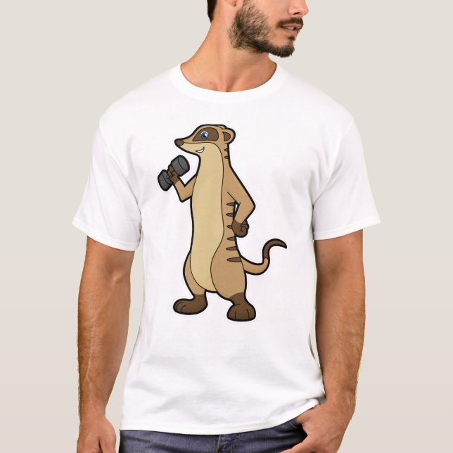 T-shirt Meerkat à l'entraînement Force avec Dumbbell (Devant)