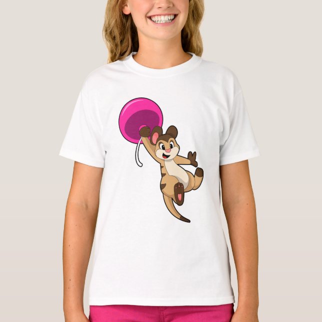 T-shirt Meerkat avec ballon (Devant)