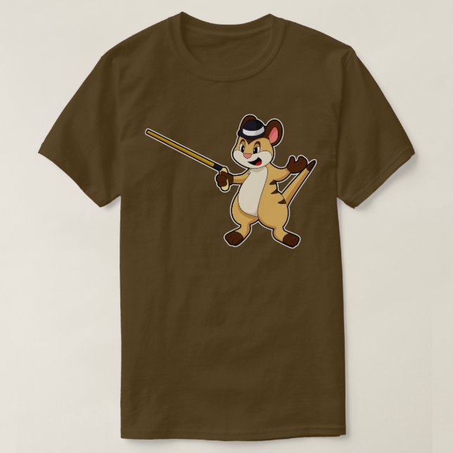 T-shirt Meerkat avec bâton de marche Casquette (Design devant)