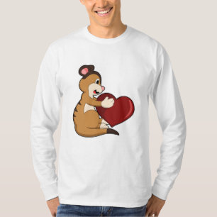 T-shirt Meerkat avec coeur