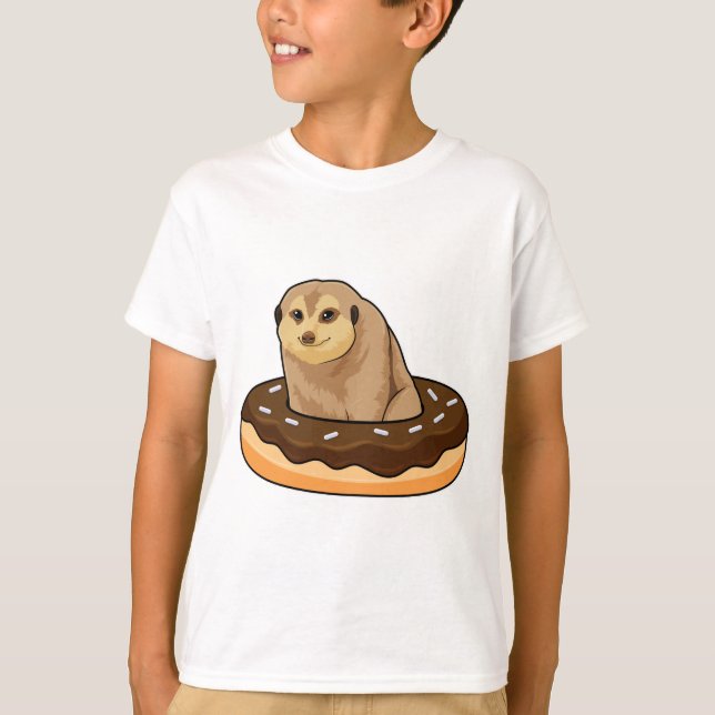 T-shirt Meerkat avec Donut (Devant)