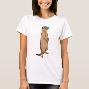 T-shirt Meerkat avec lunettes de soleil