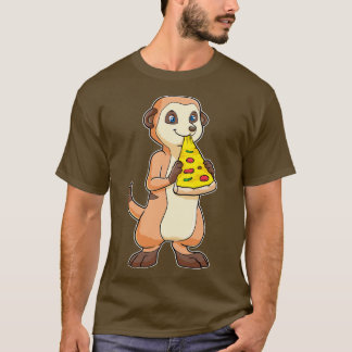 T-shirt Meerkat avec morceau de pizza