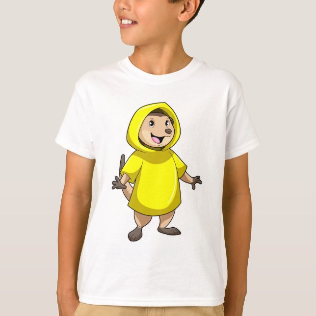 T-shirt Meerkat avec Raincoat (Devant)