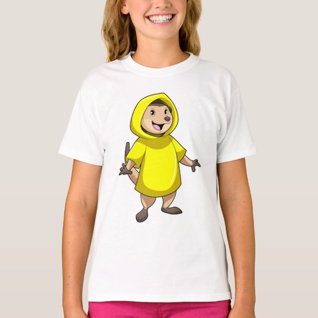T-shirt Meerkat avec Raincoat (Devant)