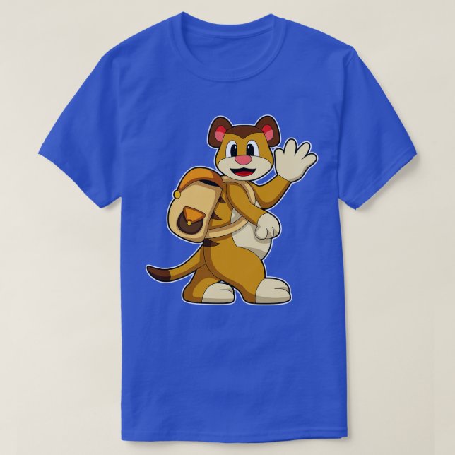 T-shirt Meerkat avec sac à dos (Design devant)