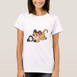 T-shirt Meerkat avec verre grossissant