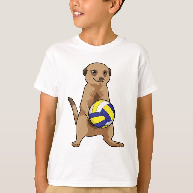 T-shirt Meerkat avec volleyball (Devant)