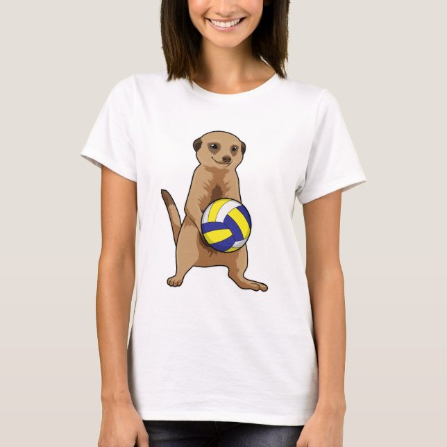 T-shirt Meerkat avec volleyball (Devant)