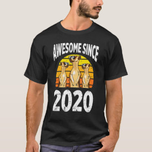 T-shirt Meerkat Awesome depuis 2020 2e anniversaire 2 ans 