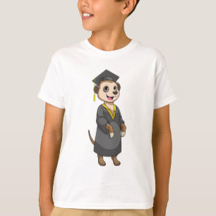T-shirt Meerkat comme étudiant avec diplôme