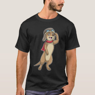 T-shirt Meerkat comme pilote avec casquette pilote