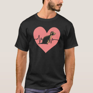 T-shirt Meerkat Heartbeat Animal sauvage de Mongolie