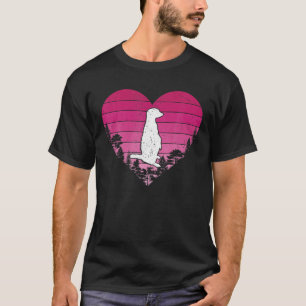 T-shirt Meerkat Lover Retro Coeur Vintage Meerkat Valentin