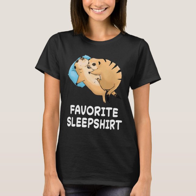 T-shirt Meerkat Meerkats Pajamas du sommeil dormant nuit (Devant)