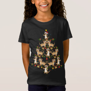 T-Shirt Meerkat Noël Arbre Cadeau Noël Chapeau Meerkat Noë