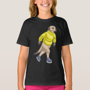T-shirt Meerkat Patinage sur glace Patinage sur glace Pati