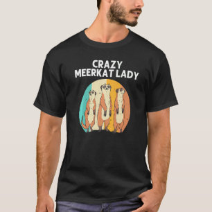 T-shirt Meerkat Pour Femmes Maman Rétro Faune Zoo Animaux