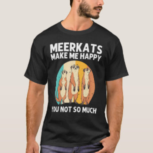 T-shirt Meerkat Pour Hommes Femmes Rétro Faune Zoo Animaux