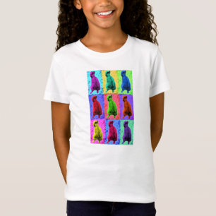 T-Shirt Meerkat recherchant le Multi-Panneau de Popart