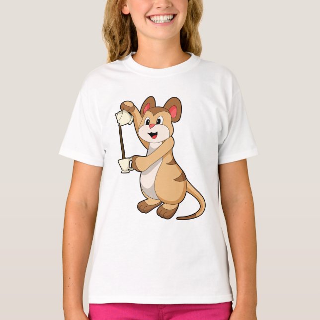 T-shirt Meerkat with coffee pot & coffee.PNG (Devant)