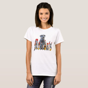 T-shirt "Meerkats : Debout Fière derrière le nom"