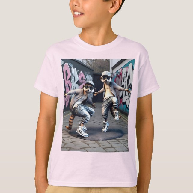 T-shirt Meerkats en Basket blanc (Devant)