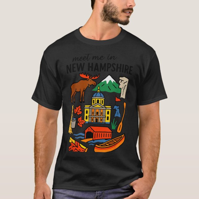 T-shirt Meet Me In New Hampshire - Cute Us State Travel Re (Devant)