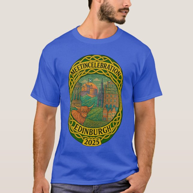 T-shirt MeetinCelebration Édimbourg 2025 - Chemise du Jour (Devant)
