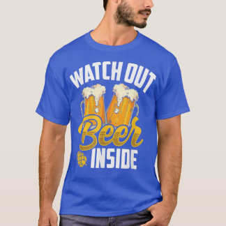 T-shirt Méfiez-Vous Bière À L'Intérieur Des Bières Dit Boi