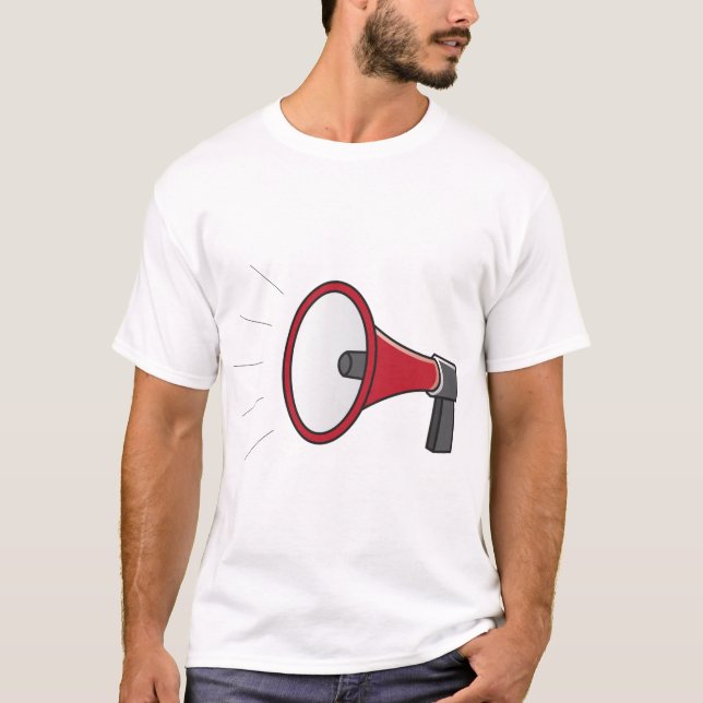T-shirt Mégaphone bruyant (Devant)