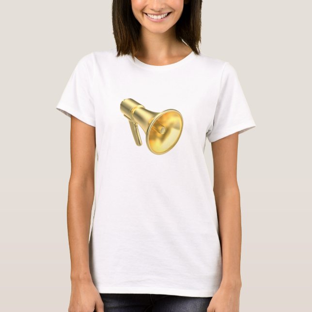 T-shirt mégaphone d'or (Devant)